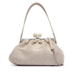 Torebka Weekend Max Mara. Brązowe torebki wieczorowe damskie Weekend Max Mara, bez wzorów, bez dodatków. Za 1,579.00 zł.