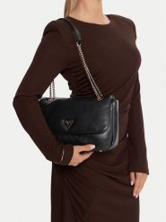 Guess Torebka Sunetra HWNG75 34210 Czarny. Czarne torebki klasyczne damskie Guess, ze skóry, bez dodatków. Za 329.99 zł.