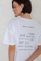 T-SHIRT ERICA "ZŁOTE MYŚLI" BIAŁY One size - Flawless. Białe t-shirty damskie Flawless, uniwersalny, bez wzorów, z bawełny, bez kołnierzyka. Za 196.00 zł.