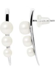 Pearline Srebrne kolczyki-wkrętki z perłami rozmiar: onesize. Białe kolczyki damskie Pearline, z perłą, srebrne. Za 217.99 zł.