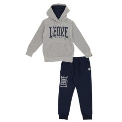 Bluza z kaptur na co dzień na siłownię. Szare bluzy damskie LEONE 1947 APPAREL, bez wzorów, z bawełny, bez kaptura. W wyprzedaży za 112.15 zł.