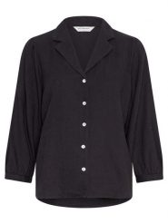 MOSS COPENHAGEN Bluzka w kolorze ciemnofioletowym rozmiar: XS. Różowe bluzki damskie Moss Copenhagen, xs, bez wzorów, bez kołnierzyka, bez ramiączek. Za 55.95 zł.