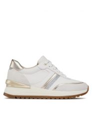 Geox Sneakersy D Desya A D3500A 08522 C1352 Biały. Białe obuwie sportowe damskie Geox, ze skóry, bez zapięcia. Za 649.99 zł.