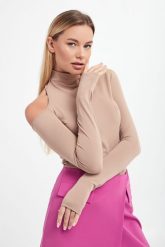 Bluzka damska PATRIZIA PEPE. Bluzki damskie Patrizia Pepe, l, bez wzorów, bez kołnierzyka, bez ramiączek. W wyprzedaży za 412.87 zł.