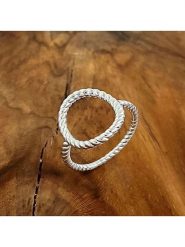 Eclat d'Argent Srebrny pierścionek rozmiar: 50. Szare pierścionki damskie Eclat d'Argent, srebrne. Za 225.70 zł.