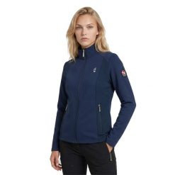 Bluza trekkingowa damska na zamek DIANE. Niebieskie bluzy damskie Aulp, m, bez wzorów, z dzianiny, bez kaptura. Za 299.35 zł.