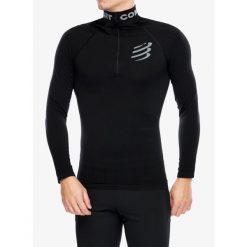 Bluza termoaktywna unisex Compressport 3D Thermo HZ LS Top. Czarne bluzy damskie Compressport, l, bez wzorów, bez kaptura. Za 602.99 zł.