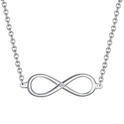 Lulu & Jane Infinity Srebro wysokiej pr óby Brylant Naszyjniki 1 ct Damski. Białe naszyjniki damskie Lulu & Jane, z brylantem, srebrne. Za 469.99 zł.