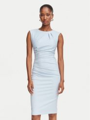 Rinascimento Sukienka koktajlowa CFC0131063003 Niebieski jasny Slim Fit. Niebieskie sukienki damskie Rinascimento, bez wzorów, z syntetyku, wizytowe, bez ramiączek. Za 469.99 zł.