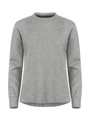Clique Miami PRO Roundneck Women bluza damska z bawełny z recyklingiem – Grey. Szare bluzy damskie CLIQUE, m, bez wzorów, z bawełny, bez kaptura. Za 183.29 zł.