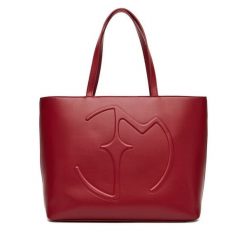Torebka Eva Minge. Czerwone shopper bag Eva Minge, bez wzorów, bez dodatków. Za 239.99 zł.
