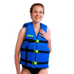 Kamizelka do sportów wodnych dla dorosłych Jobe Universal Life Vest Blue. Niebieskie kamizelki damskie JOBE, uniwersalny, bez wzorów, bez kaptura. Za 209.00 zł.