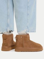Nine West Śniegowce CEO-NASR-01 Brązowy jasny. Brązowe śniegowce damskie Nine West, ze skóry. Za 279.99 zł.
