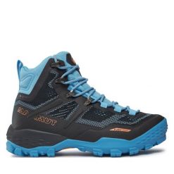 Trekkingi Mammut. Czarne obuwie trekkingowe damskie Mammut, z gore-texu, bez zapięcia. Za 1,099.00 zł.