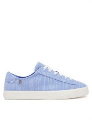 Tommy Hilfiger Sneakersy Vulc Sneaker Chambrey FW0FW08561 Niebieski. Niebieskie obuwie sportowe damskie Tommy Hilfiger, z materiału, bez zapięcia. Za 179.99 zł.