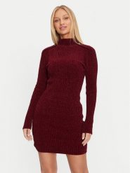 Guess Sukienka dzianinowa Keily W4BK27 Z3JE0 Bordowy Regular Fit. Czerwone sukienki damskie Guess, z aplikacjami, z dzianiny, bez ramiączek. Za 569.99 zł.
