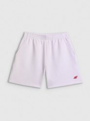 4F Spodenki dresowe damskie - białe XL. Białe spodenki sportowe damskie 4F, bez wzorów, z dresówki. Za 129.99 zł.