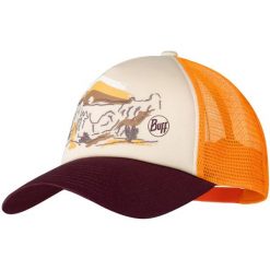 Czapka z daszkiem BUFF TRUCKER CAP SYLVA APRICOT. Białe czapki z daszkiem damskie Buff, na lato, bez wzorów, z materiału. Za 83.00 zł.