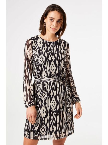 Garcia Sukienka w kolorze kremowo-czarnym rozmiar: XXL. Białe sukienki damskie Garcia, bez wzorów, bez ramiączek. Za 109.26 zł.