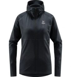 HAGLOFS Bluza damska SKUTA HOOD WOMEN True Black-M. Czarne bluzy damskie Haglöfs, m, bez wzorów, z materiału, z kapturem. Za 230.90 zł.