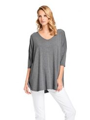 Heine Koszulka w kolorze szarym rozmiar: 34. Szare bluzki damskie Heine, bez wzorów, bez kołnierzyka, bez ramiączek. Za 126.99 zł.