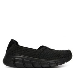 Baleriny Skechers. Czarne balerinki damskie Skechers, bez wzorów. Za 249.99 zł.