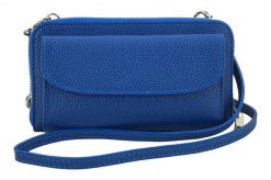Listonoszka portfel 2w1 BARBERINI'S chabrowa 909-30. Niebieskie shopper bag Barberinis, bez wzorów, ze skóry, przez ramię, duże, bez dodatków. Za 159.99 zł.