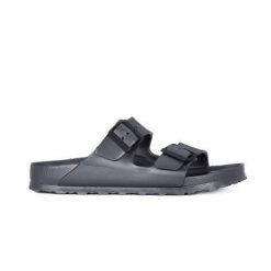 Klapki Birkenstock Arizona Eva. Szare klapki damskie Birkenstock, bez wzorów, z materiału, bez obcasa, bez zapięcia. Za 359.00 zł.