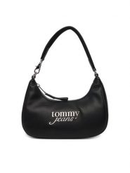 Tommy Jeans Torebka Tjw Bold Script Shoulder Bag AW0AW17895 Czarny. Czarne torebki klasyczne damskie Tommy Jeans, z jeansu, bez dodatków. Za 299.99 zł.