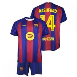 FC Barcelona Rashford komplet koszulka spodenki junior box 2025/26 wielokolorowy. Spodenki sportowe damskie FC BARCELONA, bez wzorów, do piłki nożnej. Za 279.00 zł.