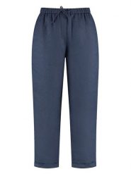 Gerry Weber Lniane spodnie w kolorze granatowym rozmiar: 36. Niebieskie spodnie materiałowe damskie Gerry Weber, bez wzorów, ze lnu. Za 154.43 zł.