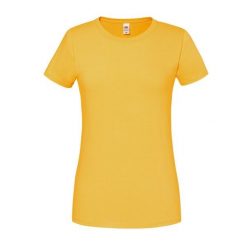 Koszulka Damska Iconic 190. Brązowe bluzki damskie Fruit of the Loom, l, bez wzorów, sportowe, bez kołnierzyka, bez ramiączek. Za 37.99 zł.