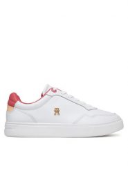 Tommy Hilfiger Sneakersy Essential Elevated Court Sneaker FW0FW08680 Biały. Białe obuwie sportowe damskie Tommy Hilfiger, ze skóry, bez zapięcia. Za 329.99 zł.