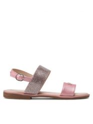 DeeZee Sandały Cm12345 Różowy. Czerwone sandały dziewczęce DeeZee, ze skóry, bez obcasa, bez zapięcia. Za 43.99 zł.