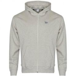 Bluza sportowa damska Reebok IC8093. Szare bluzy damskie Reebok, xl, bez wzorów, z bawełny, z kapturem. Za 172.00 zł.