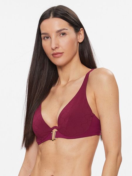 Chantelle Góra od bikini Glow C15T10 Bordowy. Czerwone bikini Chantelle, bez wzorów, z syntetyku. Za 449.99 zł.