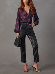 Milan Kiss Bluzka w kolorze fioletowym rozmiar: M. Różowe bluzki damskie Milan Kiss, m, bez wzorów, bez kołnierzyka, bez ramiączek. Za 150.45 zł.