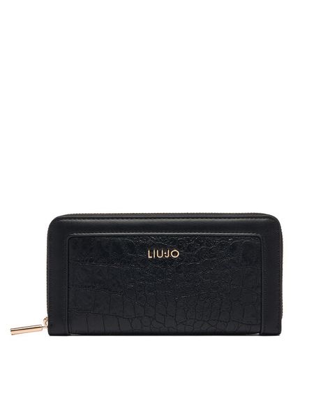 Liu Jo Portfel AF6170 ES042 Czarny. Czarne portfele damskie Liu Jo, bez wzorów, ze skóry. Za 339.99 zł.