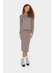 SAINT TROPEZ Kardigan w kolorze szarobrązowym rozmiar: M. Brązowe kardigany damskie Saint Tropez, m, bez wzorów. Za 70.24 zł.