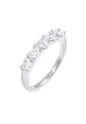 Elli Damski pierścionek zaręczynowy serce elegancki Love z kryształami cyrkonii srebro 925 Sterling Silver Pierścionki 1 ct. Szare pierścionki damskie Elli, z cyrkonią, srebrne. Za 223.99 zł.