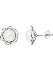 Pearl Addict Srebrne kolczyki-wkrętki z perłami rozmiar: onesize. Białe kolczyki damskie Pearl Addict, z perłą, srebrne. Za 274.10 zł.