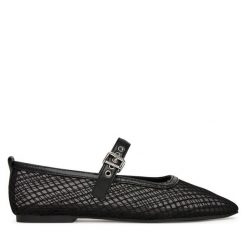Baleriny Tommy Jeans. Czarne balerinki damskie Tommy Jeans, bez wzorów, z jeansu. Za 299.99 zł.