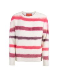 LIEBLINGSSTÜCK Sweter w kolorze biało-fioletowo-różowym rozmiar: 44. Białe swetry klasyczne damskie LIEBLINGSSTÜCK, bez kołnierzyka. Za 308.91 zł.