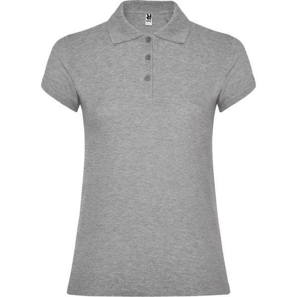 Damska Koszulka Polo W Gwiazdki. Szare koszulki sportowe damskie ROLY, xl, bez wzorów, bez ramiączek. Za 54.99 zł.