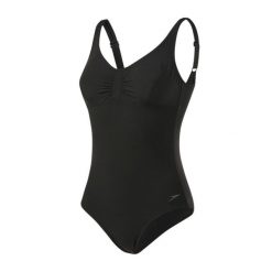 Damski jednoczęściowy kostium kąpielowy Speedo SCU Aquagem. Czarne stroje jednoczęściowe Speedo, bez wzorów. Za 232.89 zł.