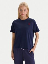 Beverly Hills Polo Club T-Shirt W126-BHLTS-1031-20X Granatowy Regular Fit. Niebieskie t-shirty damskie Beverly Hills Polo Club, m, bez wzorów, z bawełny, bez kołnierzyka. Za 89.99 zł.