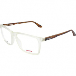 Oprawki "CA6637" w kolorze biało-brązowym. Białe okulary przeciwsłoneczne damskie Carrera, Ferragamo. W wyprzedaży za 119.95 zł.