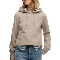 Bluza damska z kapturem Superdry Essential Logo Emb Hb. Brązowe bluzy damskie Superdry, xs, bez wzorów, z bawełny, z kapturem. Za 279.65 zł.