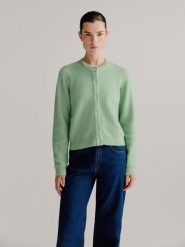 Josephine & Co Kardigan "Laurine" w kolorze zielonym rozmiar: L. Zielone kardigany damskie Josephine & Co, l, bez wzorów, prążkowane. Za 195.99 zł.