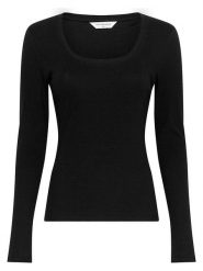 MOSS COPENHAGEN Koszulka w kolorze czarnym rozmiar: S/M. Czarne bluzki damskie Moss Copenhagen, m, bez wzorów, bez kołnierzyka, bez ramiączek. Za 94.95 zł.